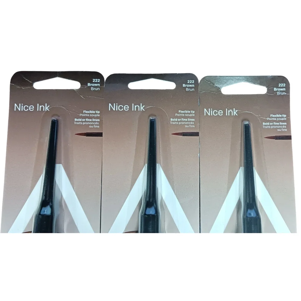 Almay Lot of 3 Liquid Eyeliner Pen Water Resistant & Long Wearing 222 Brown New